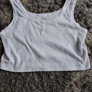 No Boundaries White Ribbed Crop Top